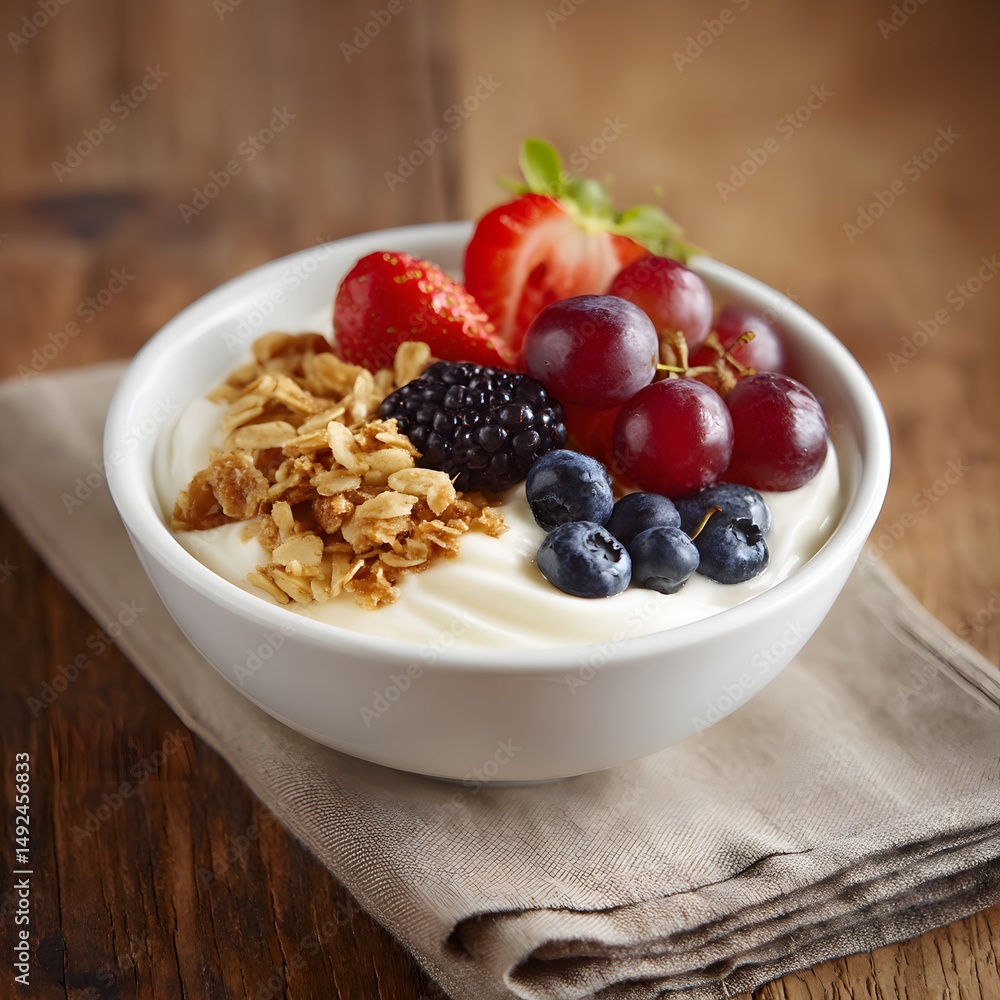 Healthy yogurt bowl with fresh berries and granola for breakfast or dessert recipe ideas and inspiration Healthy yogurt bowl with fresh berries and granola for breakfast or dessert recipe ideas and inspiration