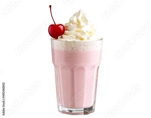 Wallpaper Mural Decadent Cherry Milkshake with Whipped Cream and Fresh Cherry Torontodigital.ca