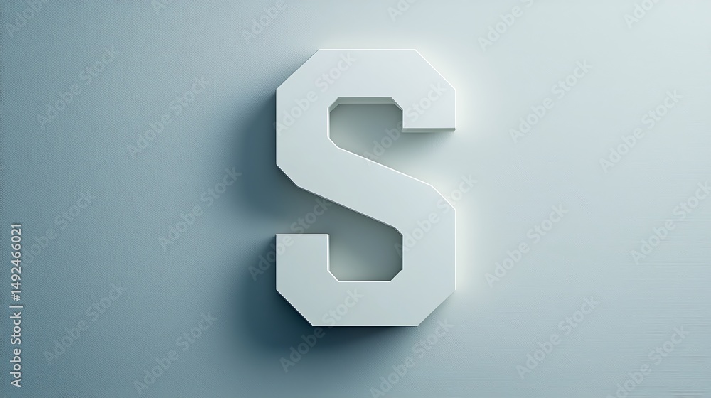 3D capital letter S 3D capital letter S