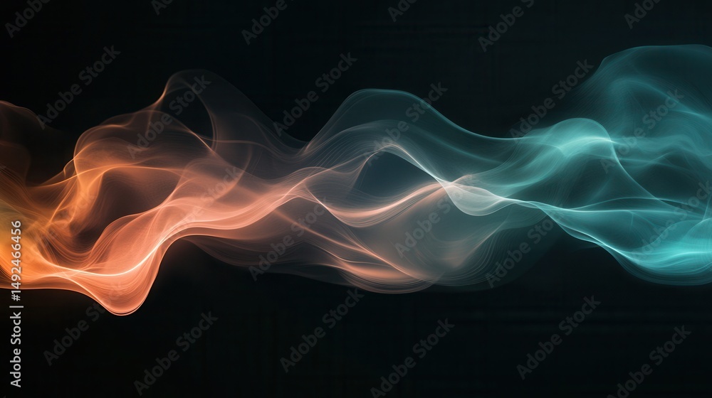 Obraz premium Abstract flowing waves of color (2)