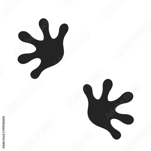 vector footprint of a gecko