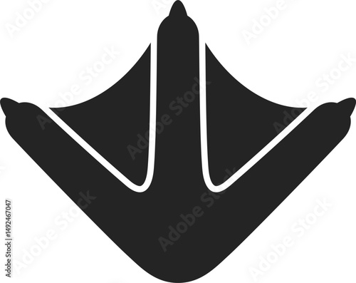 vector footprint of a duck