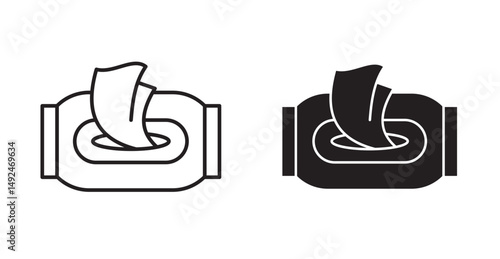 Makeup remover wipes icon