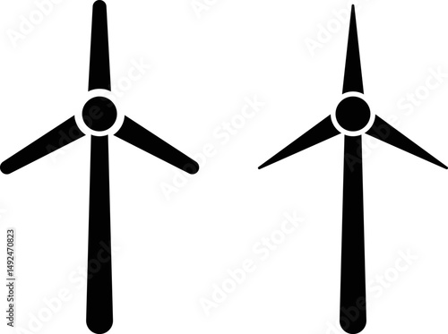  wind turbine icon set. environment button. Eolic energy sign. renewable and alternative energy symbols. Perfect for poster designing