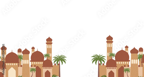 Illustration of Ramadan Kareem (Generous Ramadan) greetings for Islam religious festival Eid