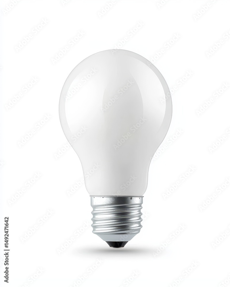 Modern LED Light Bulb. Eco-Friendly Energy-Saving Lamp with Realistic Clipping Path on White Background Modern LED Light Bulb. Eco-Friendly Energy-Saving Lamp with Realistic Clipping Path on White Background