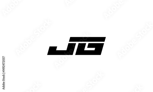 JG initial letters, monogram logo