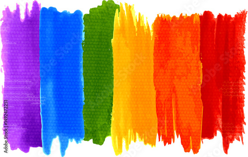 illustration of Rainbow colored background showing LGBT support for Lesbian, Gay, Bisexual and Transgender community
