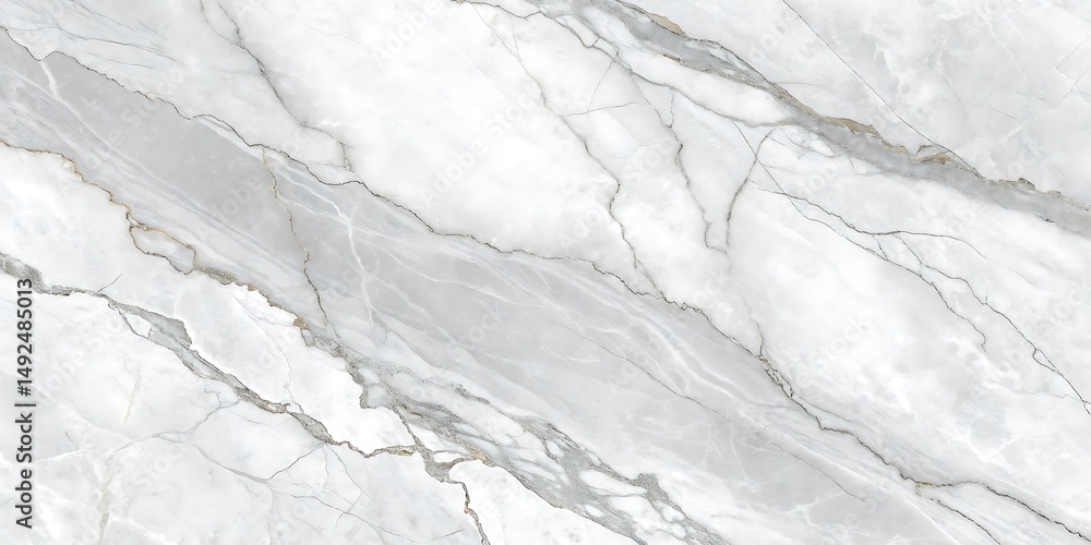 Fototapeta premium Marble background.White stone texture with gray shadow.Panoramic format.