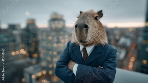 Capybara in Business Attire...