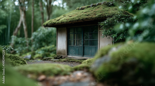 Japanese Teahouse Amidst Lu...