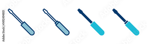 Screwdriver icon vector isolated on white background. Screwdriver vector icon