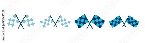 Race flag icon vector isolated on white background. Competition sport flag line vector icon. Racing flag. Start finish flag. Checkered. Start
