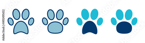 Paw icon vector isolated on white background. Paw Print icon