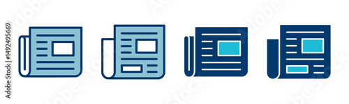 Newspaper icon vector isolated on white background. news paper icon vector