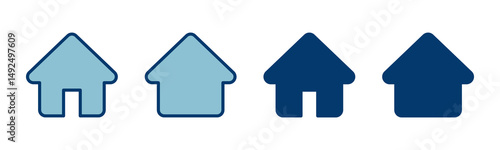 Home icon vector isolated on white background. House vector icon. Address