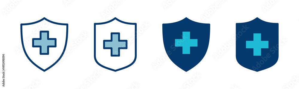 Obraz premium Health insurance icon vector isolated on white background. Insurance health document icon