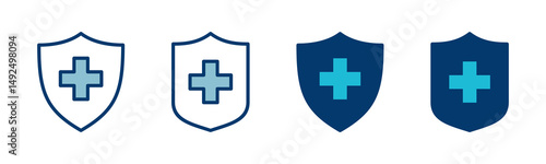 Health insurance icon vector isolated on white background. Insurance health document icon