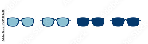 Glasses icon vector isolated on white background. Stylish Eyeglasses. Glasses vector. Optical concept