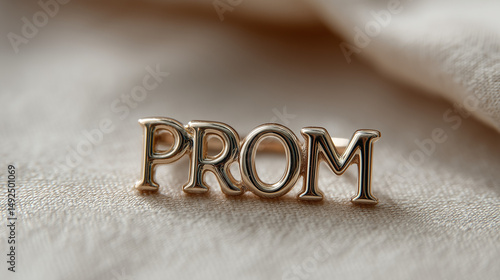 Golden "PROM" ring: a golde...