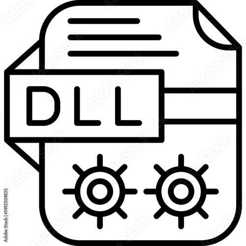Dll Icon Vector Element