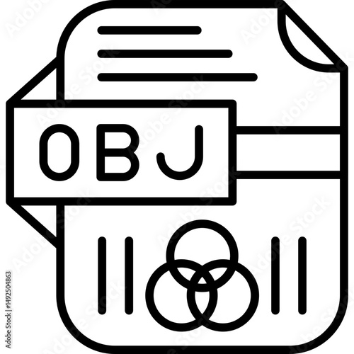 Obj Icon Vector Element