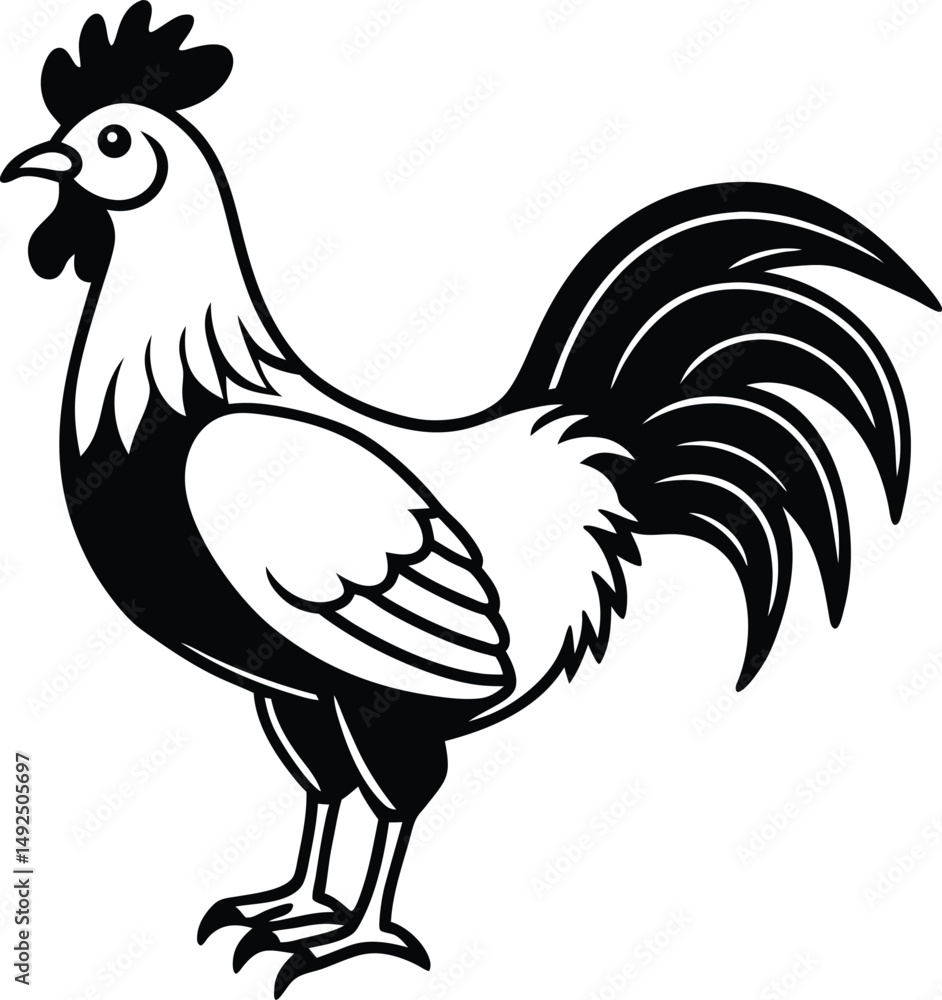 rooster isolated on white background rooster isolated on white background