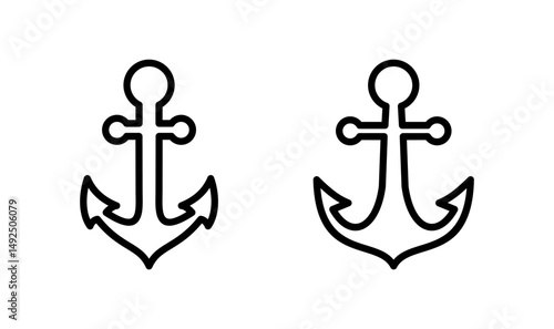 Anchor icon logo design. Anchor sign and symbol. Anchor marine icon.