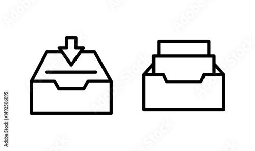 Archive folders icon logo design. Document vector icon. Archive storage icon.