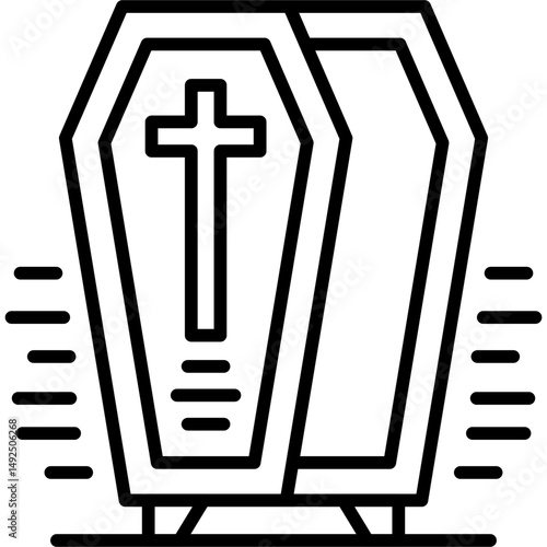 Coffin Icon Vector Element