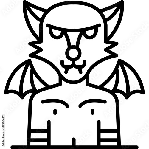 Werewolf Icon Vector Element