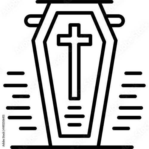 Coffin Icon Vector Element
