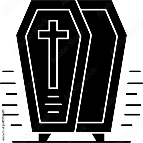 Coffin Icon Vector Element