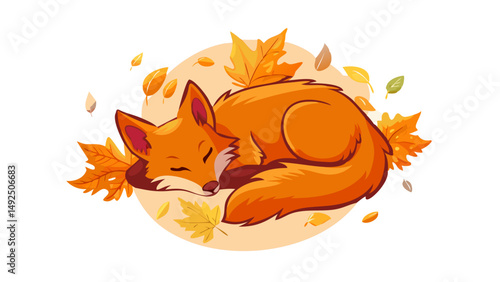 fox in the autumn forest