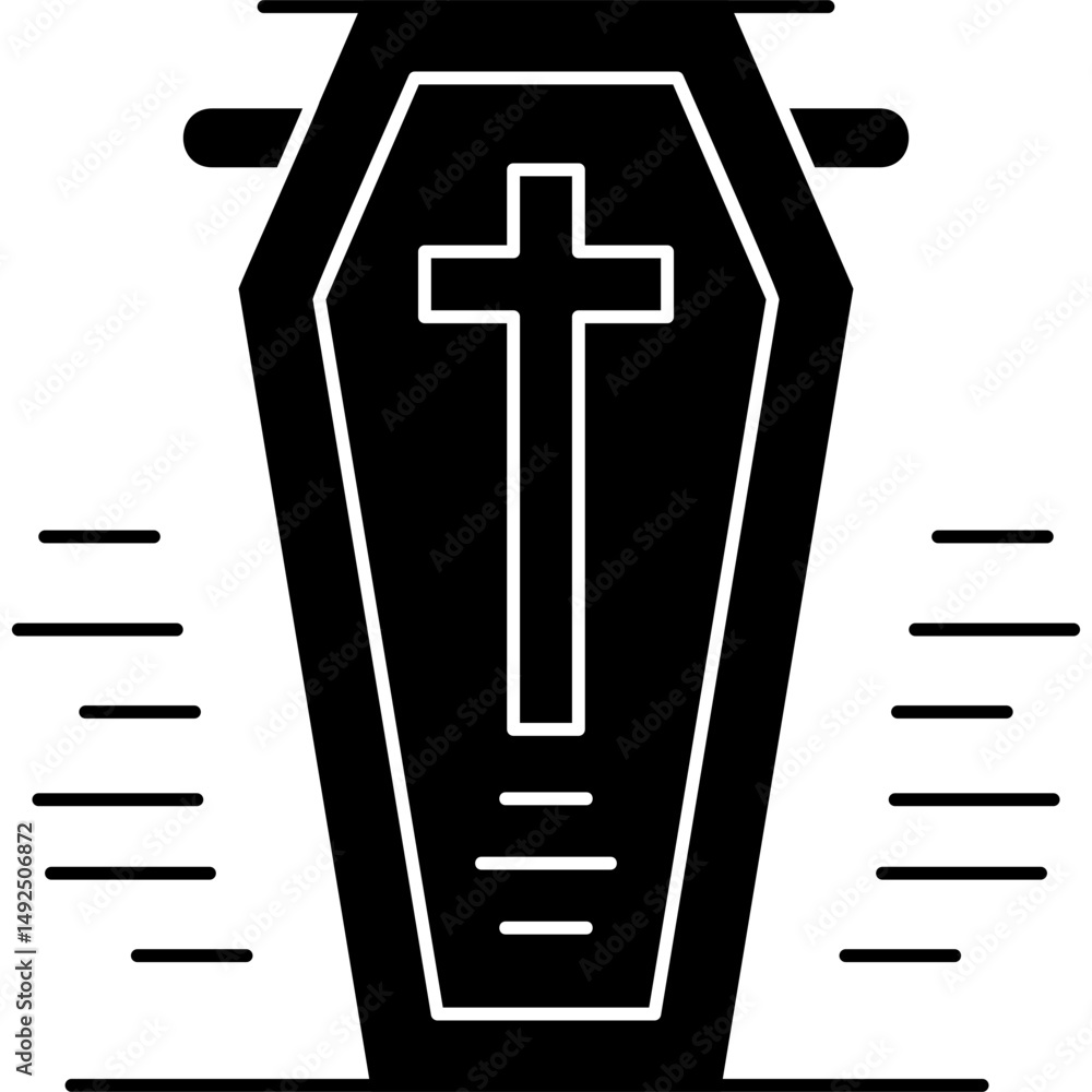 Obraz premium Coffin Icon Vector Element