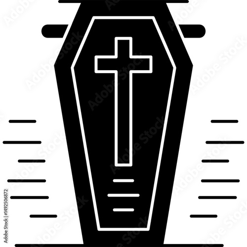 Coffin Icon Vector Element
