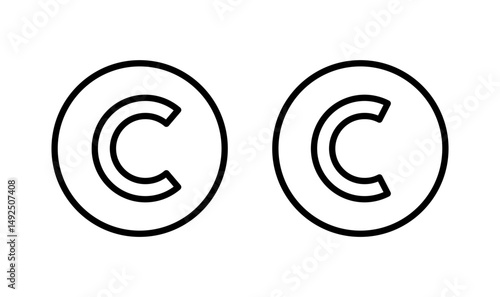 Copyright icon logo design. copyright sign and symbol
