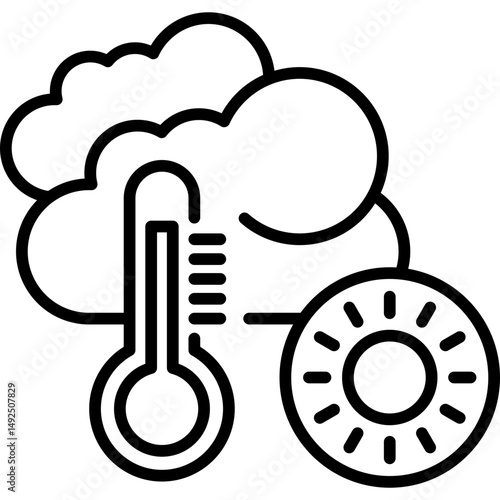 Thermometer Icon Vector Element