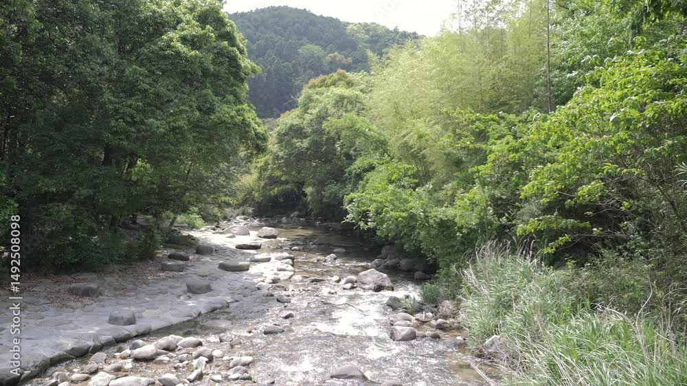 福岡県那珂川市の渓谷の風景,日本