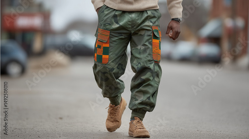 Stylish Stroll: A person co...