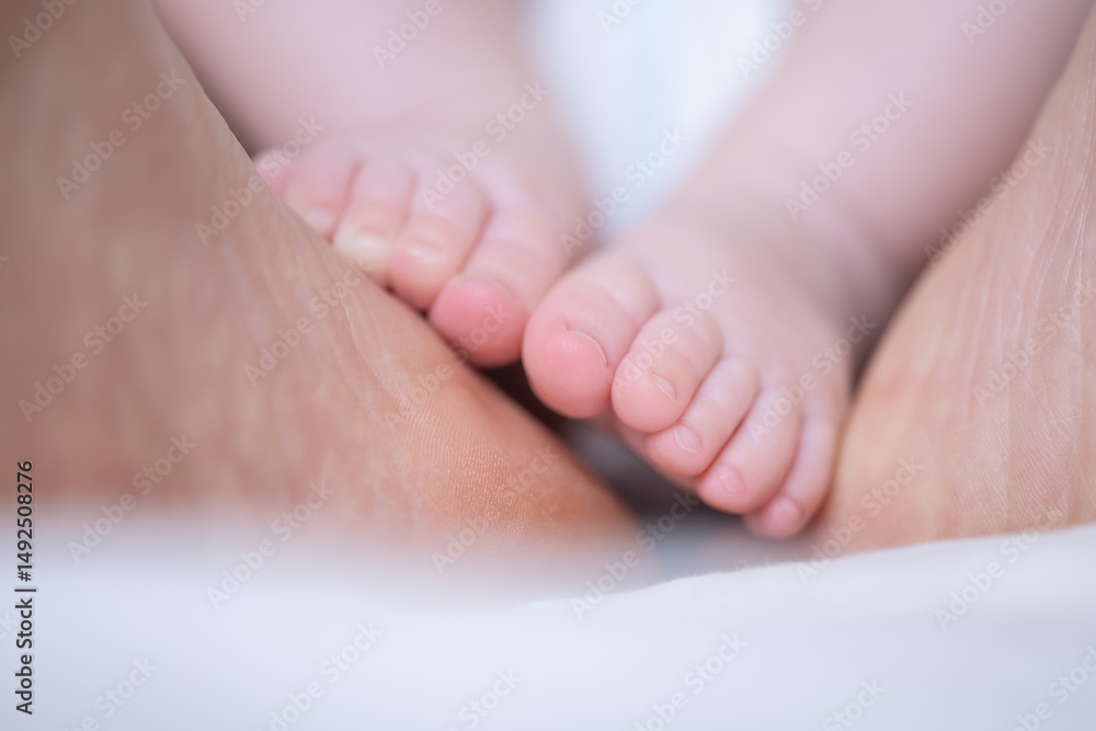Baby Feet: Tiny toes of a newborn baby nestled gently, conveying innocence, purity, and the tenderness of new life. Baby Feet: Tiny toes of a newborn baby nestled gently, conveying innocence, purity, and the tenderness of new life.