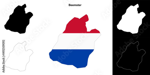 Beemster blank outline map set