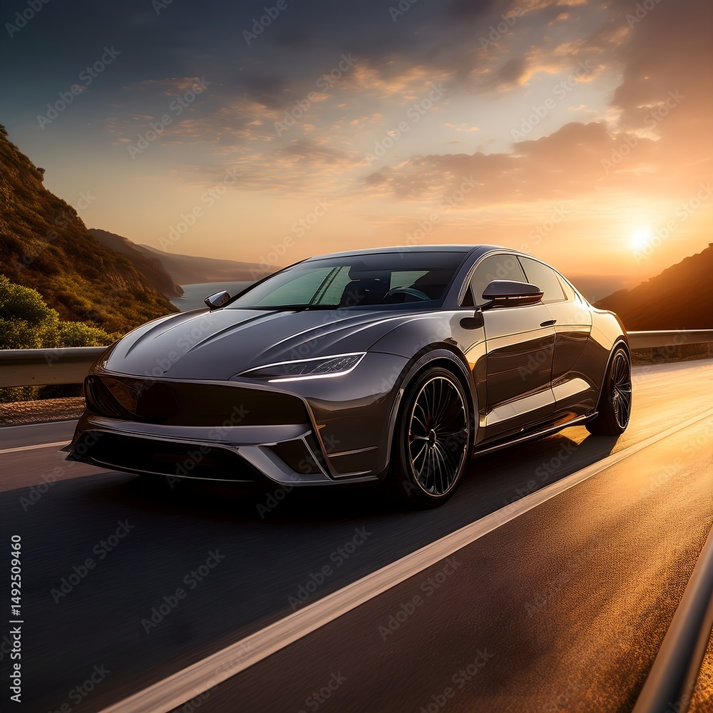 Fototapeta premium car on the road