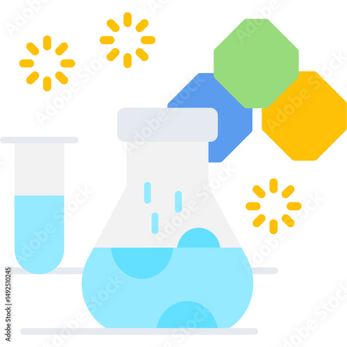 Chemical Reaction Icon Vector Element