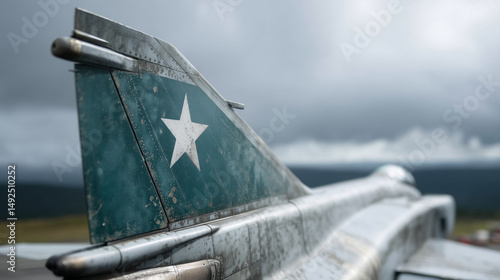 Aircraft Tail with Star Emb...