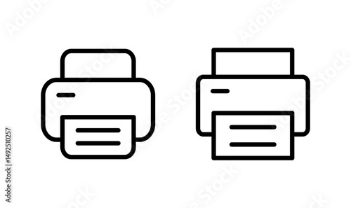 Print icon logo design. printer sign and symbol