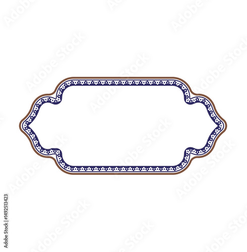 Tazhib Eslimi Art Iranian Text Box Floral Vector
