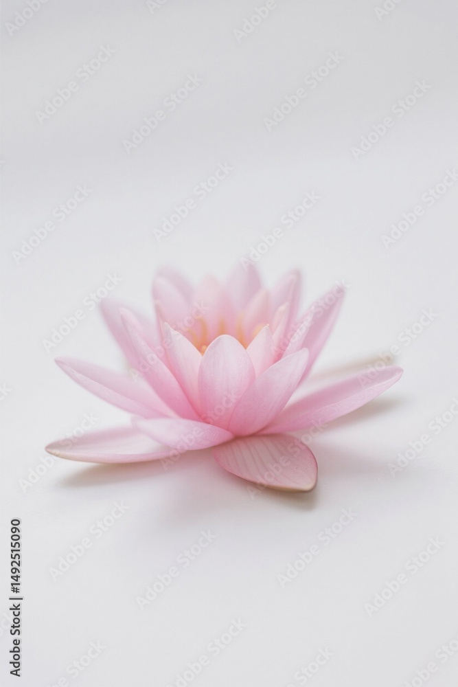 Obraz premium there is a pink flower that is sitting on a white surface