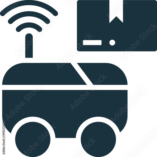 Autonomous delivery robot carrying parcel using wireless communication