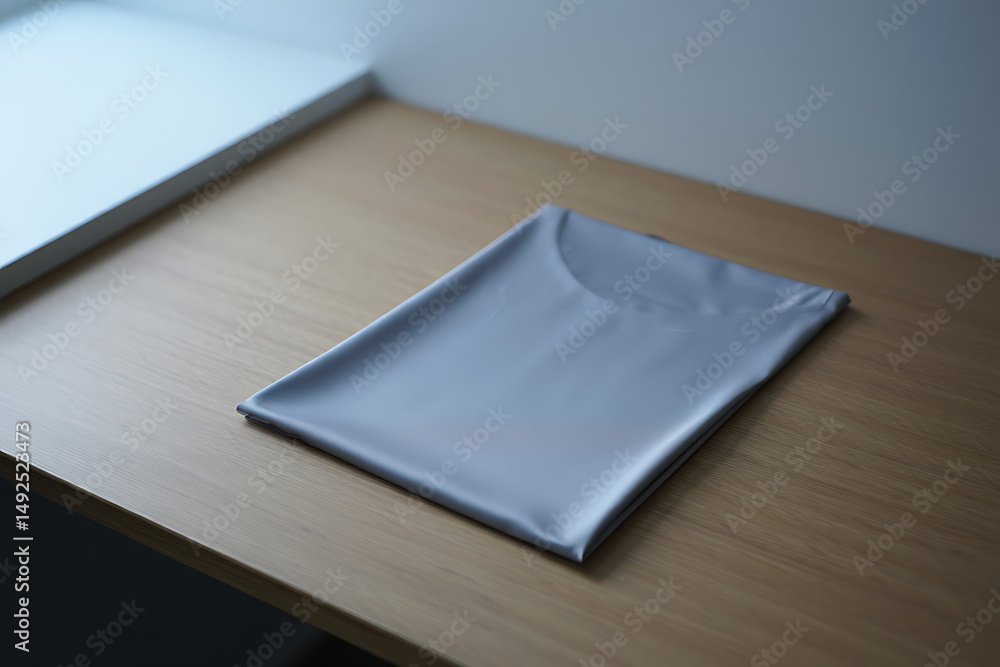 Fototapeta premium Silver T-Shirt Mockup Minimalist Design